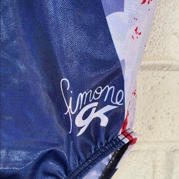 GK Simone Biles Patriotic Performance Gymnastics Leotard - Picture 4 of 10